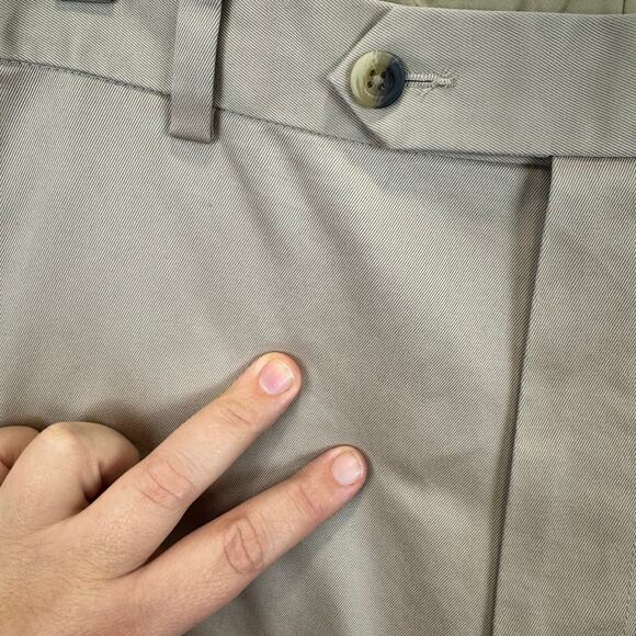 Jos A Bank Men's Khaki Traveler's Collection Twill Cotton Dress Pants Size 38x30 - Picture 5 of 10